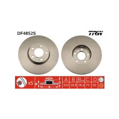 TRW Disc Brake Rotor (Single) 332mm
