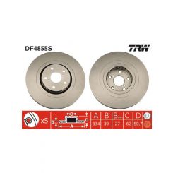 TRW Disc Brake Rotor (Single) 334mm
