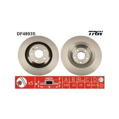 TRW Disc Brake Rotor (Single) 330mm