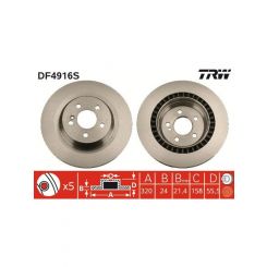 TRW Disc Brake Rotor (Single) 320mm
