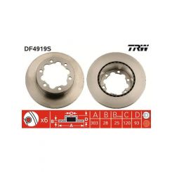 TRW Disc Brake Rotor (Single) 303mm