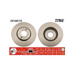 TRW Disc Brake Rotor (Single) 300mm