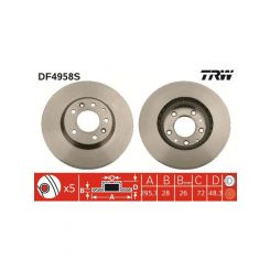 TRW Disc Brake Rotor (Single) 295.7mm