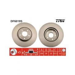 TRW Disc Brake Rotor (Single) 300mm