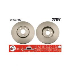 TRW Disc Brake Rotor (Single) 330mm