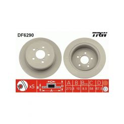 2 x TRW Disc Brake Rotors 273.8mm