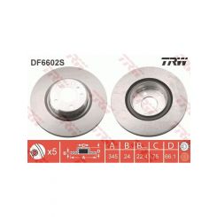 TRW Disc Brake Rotor (Single) 345mm