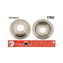 TRW Disc Brake Rotor (Single) 300mm