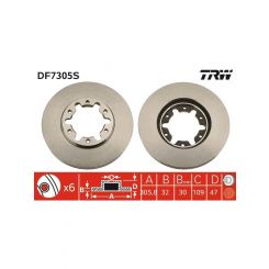 TRW Disc Brake Rotor (Single) 306mm