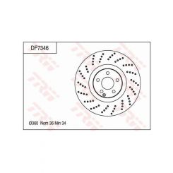2 x TRW Disc Brake Rotors 360mm
