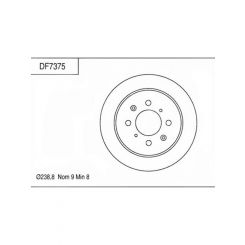 TRW Disc Brake Rotor (Single) 238.8mm