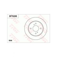 TRW Disc Brake Rotor (Single) 257mm