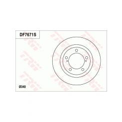 TRW Disc Brake Rotor (Single) 340mm
