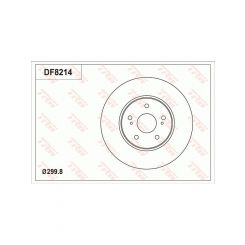 2 x TRW Disc Brake Rotors 299.8mm