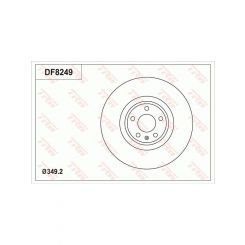 TRW Disc Brake Rotor (Single) 349.2mm