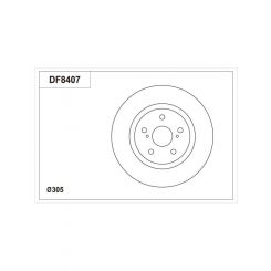 TRW Disc Brake Rotor (Single) 305mm