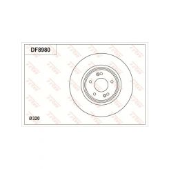 TRW Disc Brake Rotor (Single) 320mm