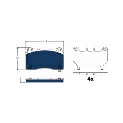 TRW Electric Blue Brake Pads