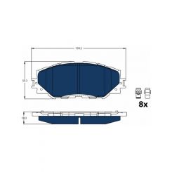 TRW Electric Blue Brake Pads