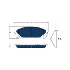 TRW Electric Blue Brake Pads