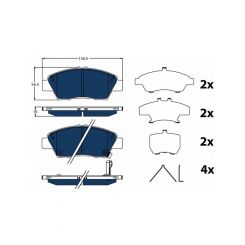 TRW Electric Blue Brake Pads