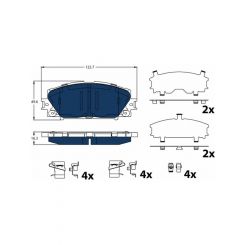TRW Electric Blue Brake Pads
