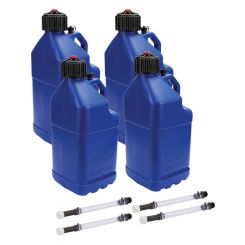 Allstar Performance Utility Jug 5 Gal w/ Filler Hose Blue Pack of 4