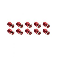 Allstar Performance Quick Change Cover Nuts Short Red Pack of 10