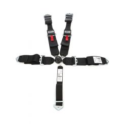 Crow Safety Gear Seat Belts 5 Way Kam Blk Lock 52in Lap PD DB