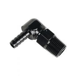 Derale Hose Barb Fitting 90 Degree 7/8-14 to 3/8in Barb
