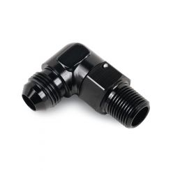 Derale Hose Barb Fitting90 Degree 1/2in to -8AN Male