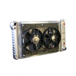 Dewitts Radiator w/ Fans For Chevelle 68-72 Automatic Trans Raw