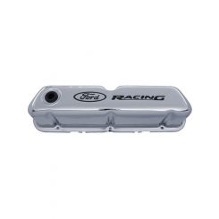 Ford Performance Chrome Steel Valve Cover Set with Ford Racing Logo