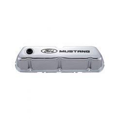 Ford Performance Chrome Steel Valve Cover Set with Mustang Logo
