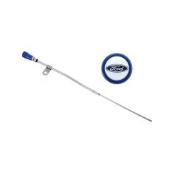 Ford Performance Engine Oil Dipstick Assembly Chrome w/ Blue Handle