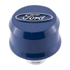 Ford Performance Valve Cover Breather with Slant Edge Aluminum Blue