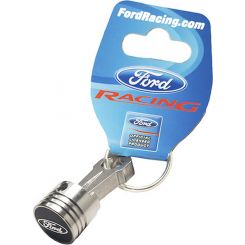 Ford Performance Piston Key Chain Aluminum with Ford Oval Logo