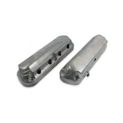 Holley 2-Piece Aluminum Valve Cover Set For GM LS Natural Finish