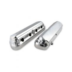 Holley 2-Piece Aluminum Valve Cover Set For GM LS Polished Finish