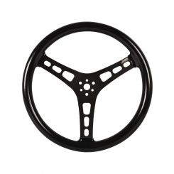 Joes Racing Steering Wheel 15in Flat Rubber Coated w/ Black