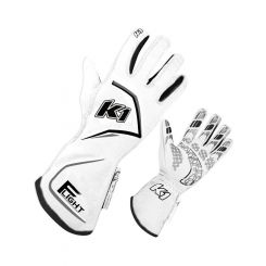 K1 Racegear Flight Driving Gloves X-Large White
