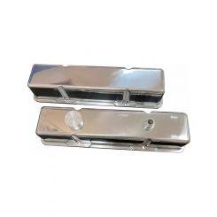 Kevko Polished Cast Aluminum Blank Valve Cover Set For SBC