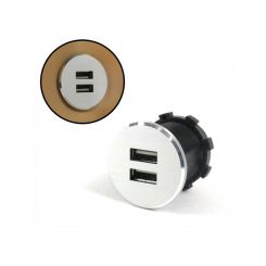 Keep It Clean Silver Dash Mount Dual Port USB Charger