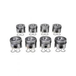 Mahle Piston Set with Rings For Ford 6.0L Diesel Pack of 8