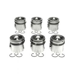 Mahle Piston Set with Rings For Dodge 5.9L Cummins Pack of 6