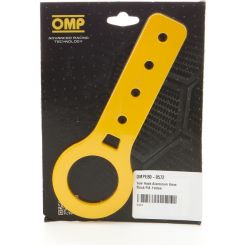 OMP Racing Tow Hook Aluminum 6mm Thick FIA Yellow
