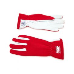 OMP Racing Rally Gloves Red Size Small