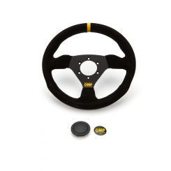 OMP Racing Steering Wheel Trecento Black Suede Leather
