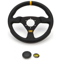 OMP Racing Trecento 300mm Steering Wheel Black Leather