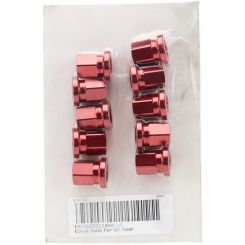 PEM Cover Nuts For QC Rear Short Red Pack of 10